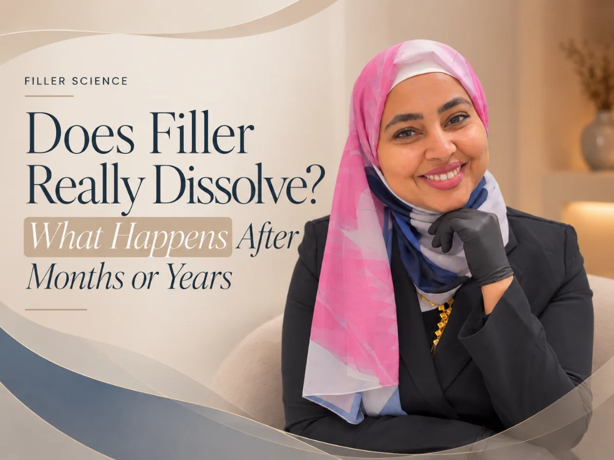 How long hyaluronic acid filler lasts in facial tissue — Dr. Hanadi Ibrahim, Sharjah
